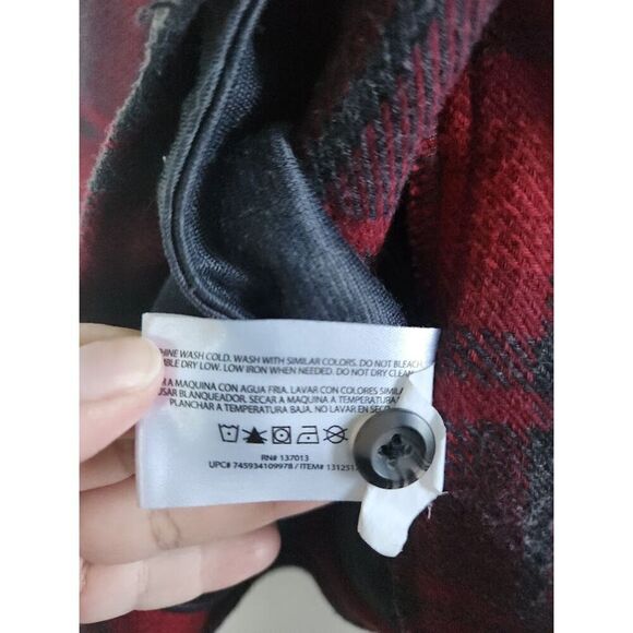 Orvis Red & Grey Plaid Flannel Cotton Blend Shacket(Jacket/Shirt) size Large - Picture 11 of 11